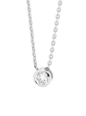North Star necklace in silver and CZ