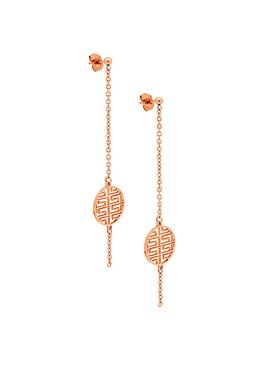 Fortune Rose Gold Earrings in Stainless Steel