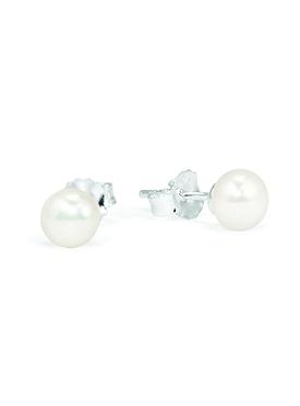 Studs Silver Earrings with Freshwater Pearl