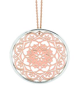 Lotus Rose Gold Necklace in Stainless Steel