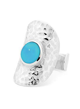Blue Moon Silver Ring with Howlite