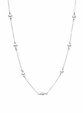 Sterling Silver Necklace with Pearls