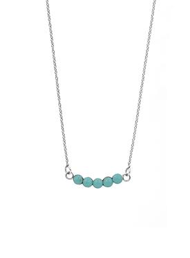 Believe Silver Necklace with Turquoise