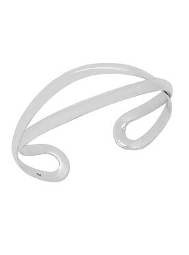 Sterling Silver Never Ending Love Infinity Cuff Bangle