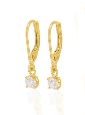 Brienne Simple Drop Hook Earrings in Gold