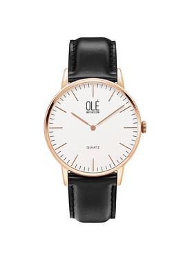 Ole' Watch Leather Strap in Rose Gold
