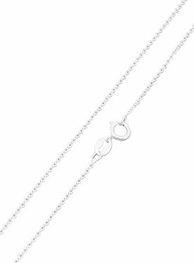 Dakota Simple Cable Necklace Chain in Silver