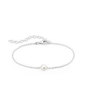 Simple Pearl Bracelet in Sterling Silver