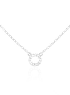 Savannah CZ Circle Necklace in Sterling Silver