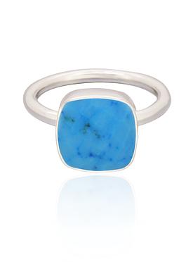 Indie Sleeping Beauty Turquoise Gemstone Ring Silver