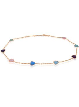 Harper Trilliant Gemstones Necklace in Rose Gold