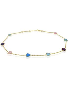 Harper Trilliant Gemstones Necklace in Gold