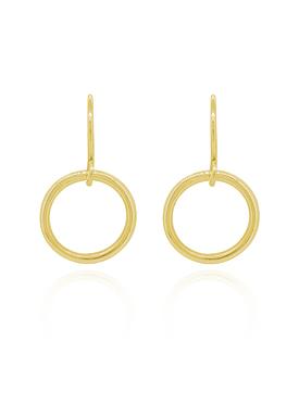 Hope Circle Earrings in Gold