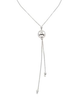 Elise Lariat Ball Necklace in Sterling Silver