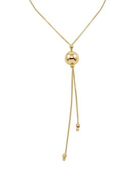 Elise Lariat Ball Necklace in Gold