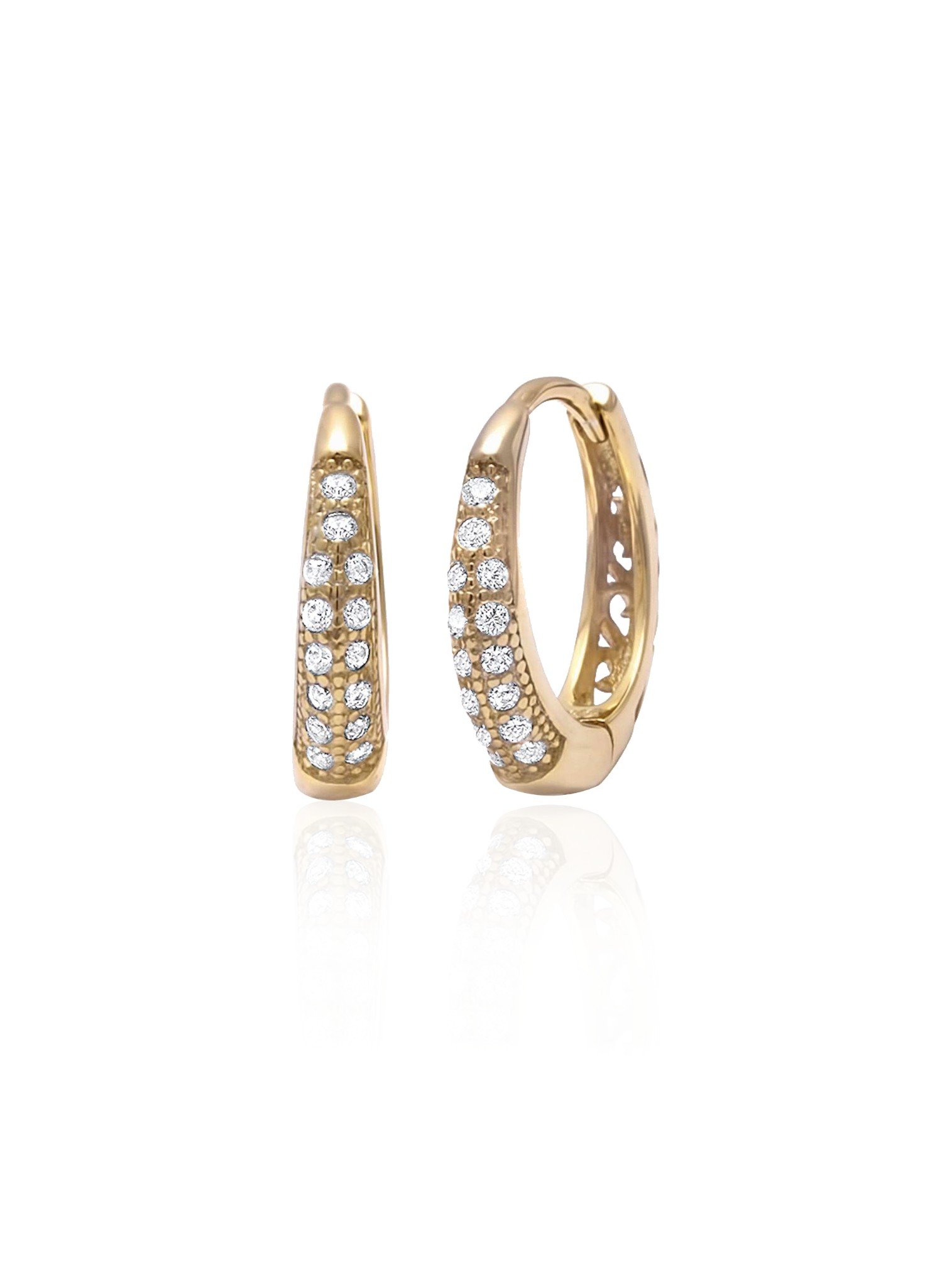 Gigi Huggie Cz Hoop Earrings in Gold — Jewellery Co. Australia