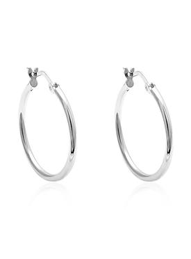 Dakota Simple Hoop Earrings in Silver