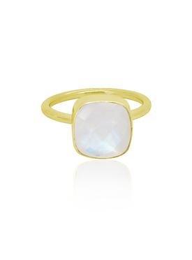 Indie Moonstone Gemstone Ring in Gold