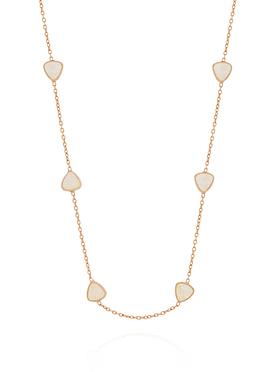 Gemstone Harper Moonstone  Necklace in Rose Gold