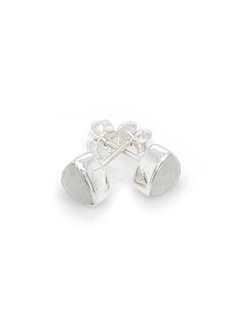 Gemstone Harper Moonstone Stud Earrings in Silver