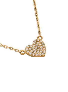 My Valentine CZ Heart Necklace in Rose