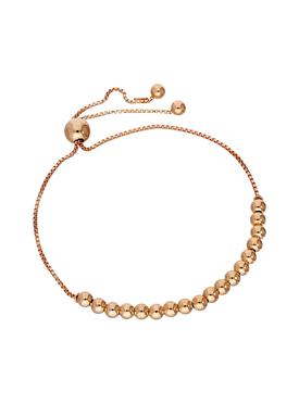 Elise Ball Lariat Bracelet in Rose Gold