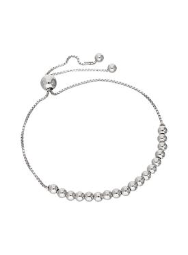 Elise Ball Lariat Bracelet in Silver