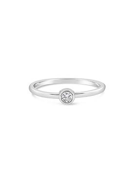 Selena Solitaire Ring in Silver