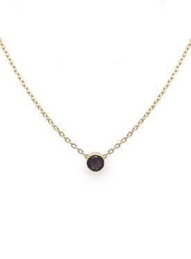 Astley Solitaire Amethyst Necklace in Gold