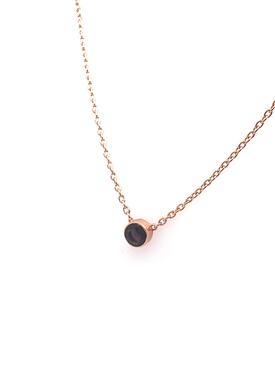 Astley Solitaire Amethyst Necklace in Rose Gold