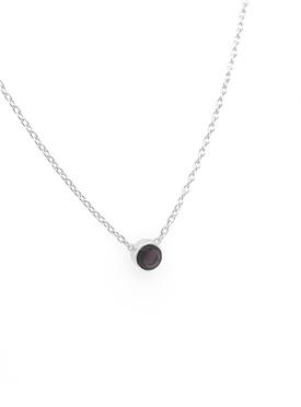 Astley Solitaire Amethyst Necklace in Sterling Silver
