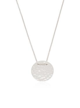Joy Hammered Coin Necklace in Silver