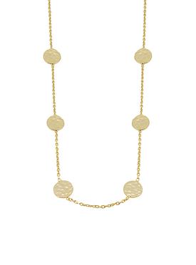 Joy Textured Coin Yard Necklace in Gold